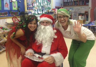 Lucy Sparkles & Sally Sparkles with Father Christmas!